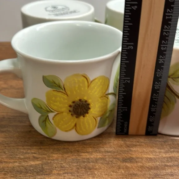 Vintage 1973 Royal Doulton Lambeth Stoneware Summer Days Pattern Set Of 8 Mugs - Picture 13 of 14